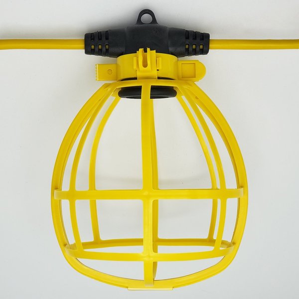 Sunlite 50-Foot Commercial-Grade Cage Light String, 5 E26, 150 Watt Max Per Bulb Bulbs Not Included 04224-SU